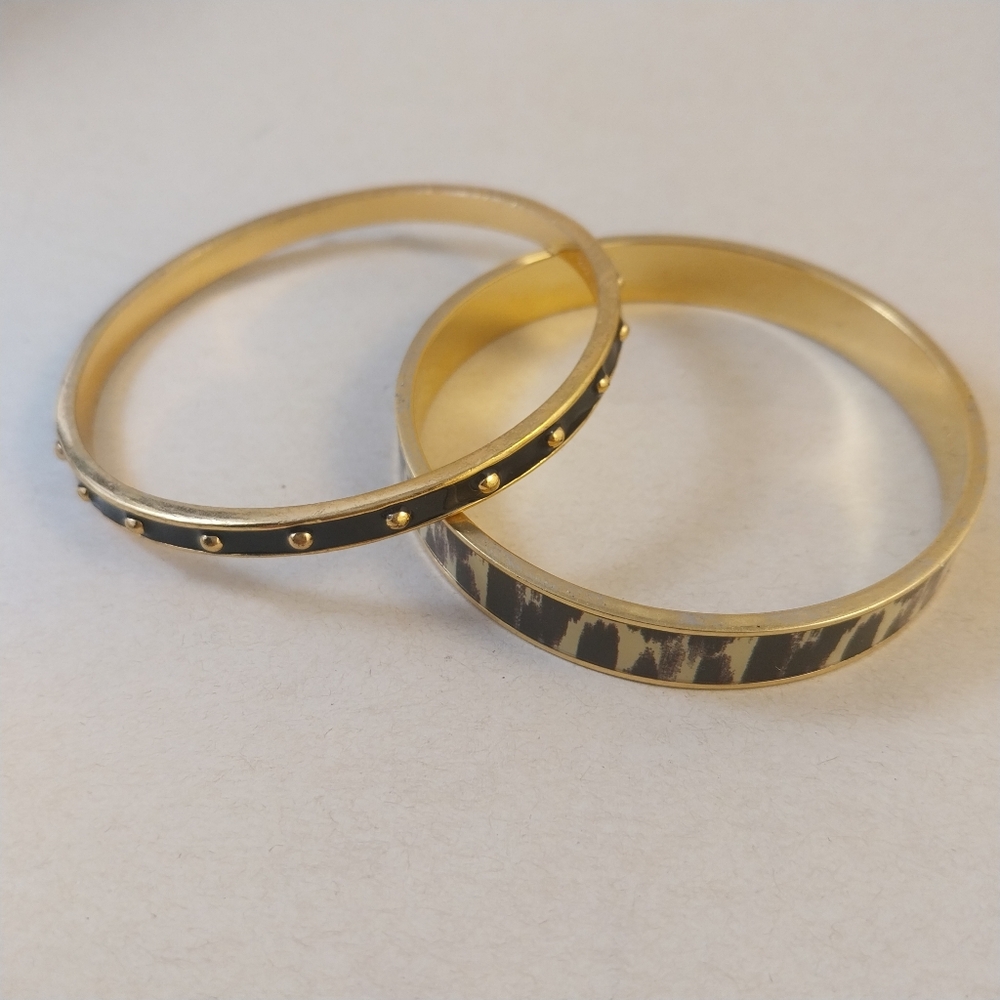 Kate Spade Gold and Black Bracelet Duo